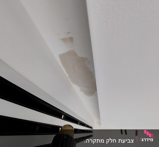 תיקון קיר עם שפכטל וצבע לבן